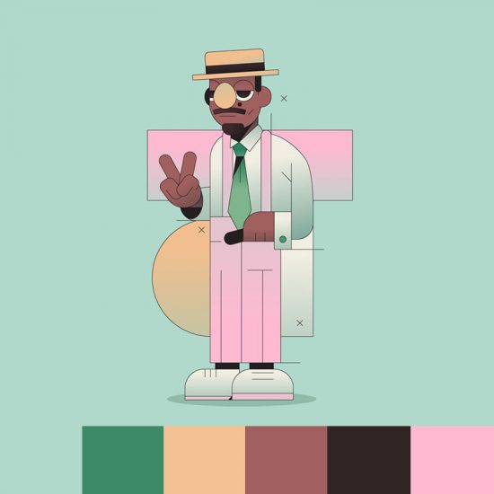pink-green-yellow-brown