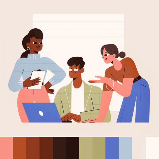 brown-orange-green-palette