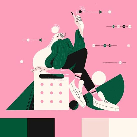 green-pink-palette